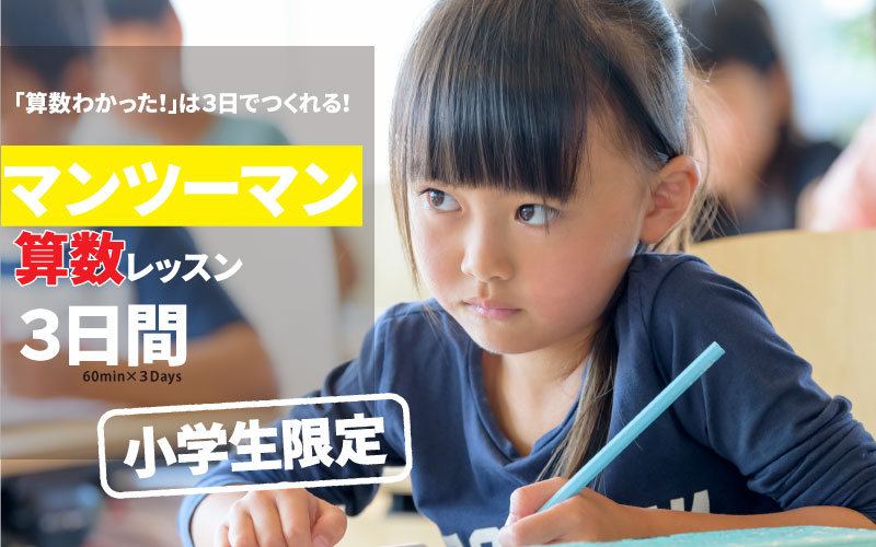 小学生マンツーマン算数夏期講習３日間